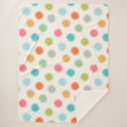 Pastel Pompoms Sherpa Blanket