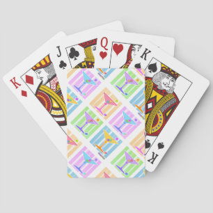 PASTEL POP ART MARTINIS PLAYING CARDS