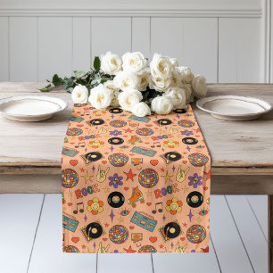 Pastel Pop Runner Retro Groovy Dining Decor