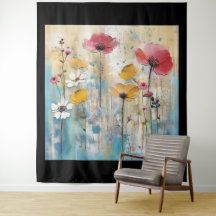 Pastel Poppies Impasto Oil Painting