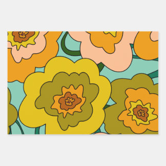 Pastel Poppies Wrapping Wrapping Paper Sheet