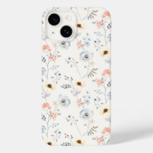Pastel Poppy Floral Garden Pattern Case-Mate iPhone 14 Case