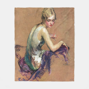 Pastel Portrait Fleece Blanket