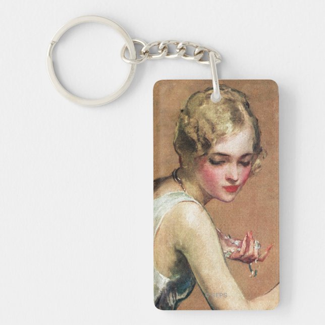 Pastel Portrait Key Ring (Front)