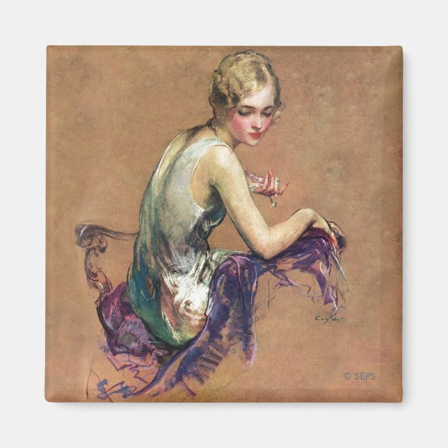 Pastel Portrait Magnet (Front)