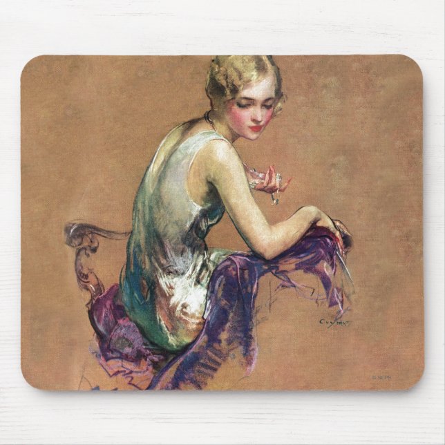 Pastel Portrait Mouse Pad (Front)
