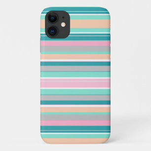 Pastel Positive Vibes Stripes iPhone 11 Case
