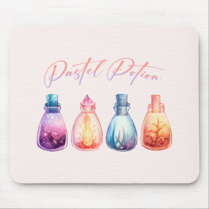 Pastel Potion – Cute and Elegant Witch Potion Mouse Pad