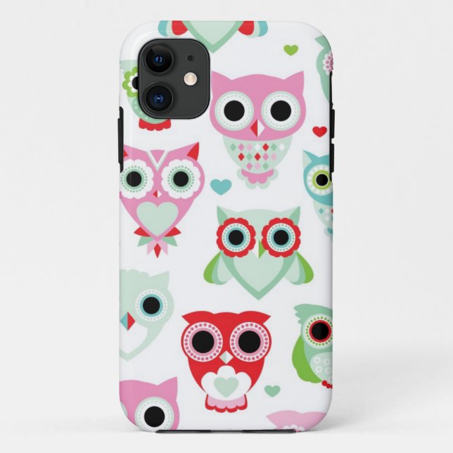 pastel powder colour owl background Case-Mate iPhone case (Back)
