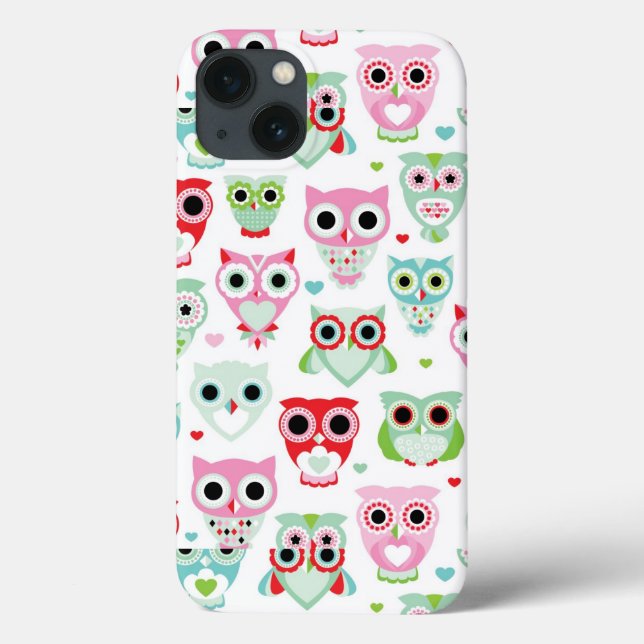 pastel powder colour owl background Case-Mate iPhone case (Back)