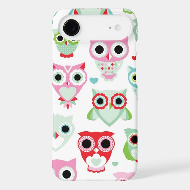 pastel powder colour owl background Case-Mate iPhone case (Back)