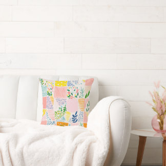 Pastel Preppy Patchwork Cushion