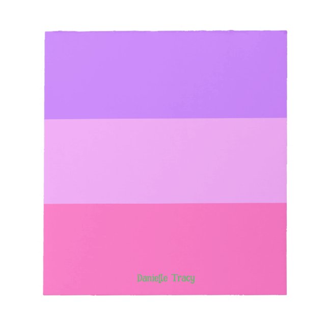 Pastel Pretty Spring Colours Custom  Notepad (Front)
