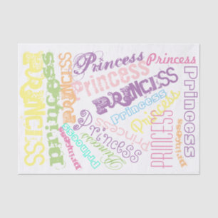 Pastel Princess Personalised Rainbow Sherbert Tissue Paper
