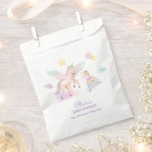 Pastel Princess Unicorn Baby Shower Favour Bag