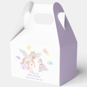 Pastel Princess Unicorn Baby Shower Favour Box