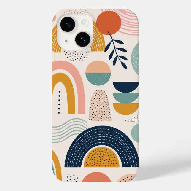 Pastel Prism Arc Abstract Surface Pattern Case-Mate iPhone Case (Back)