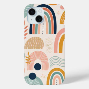 Pastel Prism Arc Abstract Surface Pattern iPhone 15 Case