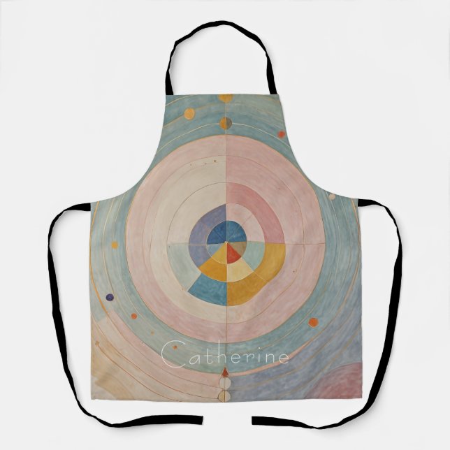 Pastel Prism: Rainbow Color Wheels Apron (Front)