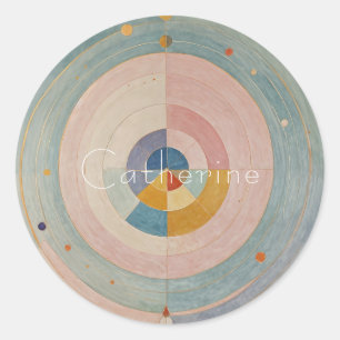 Pastel Prism: Rainbow Color Wheels Classic Round Sticker