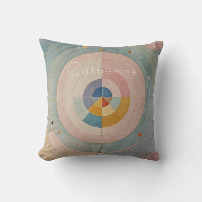 Pastel Prism: Rainbow Color Wheels Cushion (Front)