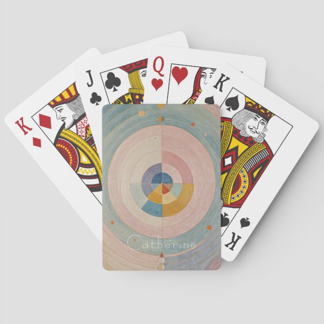 Pastel Prism: Rainbow Color Wheels Playing Cards (Back)