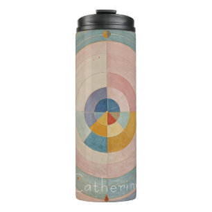 Pastel Prism: Rainbow Color Wheels Thermal Tumbler
