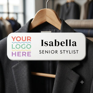 Pastel Professional Modern Serif Clean Name Tag