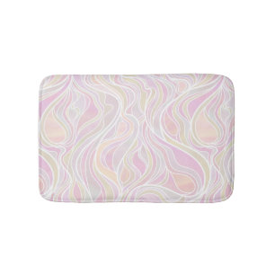 Pastel Psychedelic Stained Glass Abstract Bath Mat