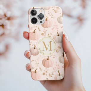 Pastel Pumpkin Monogram – Personalised Initial iPhone 15 Pro Max Case
