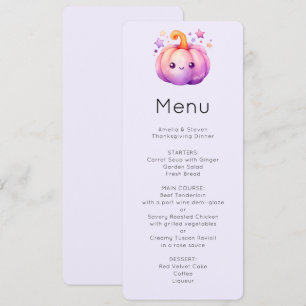 Pastel Pumpkin with Stars Cute Dreamy Vibe Invitation