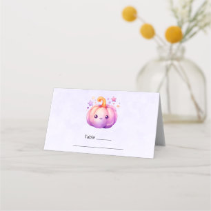 Pastel Pumpkin with Stars Cute Dreamy Vibe Table Place Card