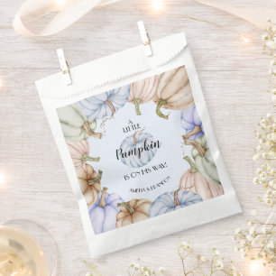 Pastel Pumpkins Blue Boy Baby Shower Favour Bag