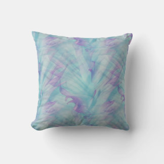 Pastel Purple and Blue Abstract Cushion