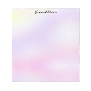 Pastel Purple and Pink Stationery Notepad
