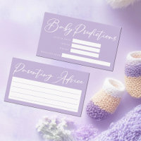 Pastel Purple Baby Shower Predictions Advice