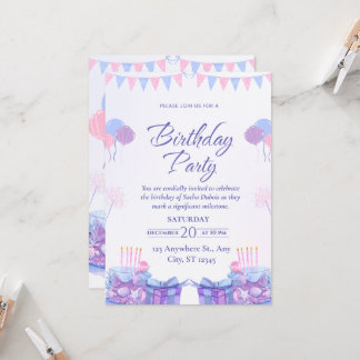 Pastel Purple balloons Birthday Party 