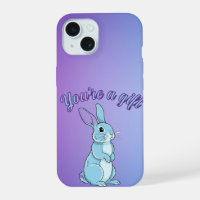 Pastel Purple Blue Bunny You are a Treasure