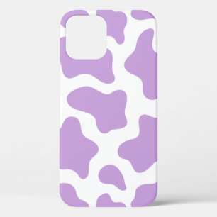 pastel purple cow print kawaii iPhone 12 case