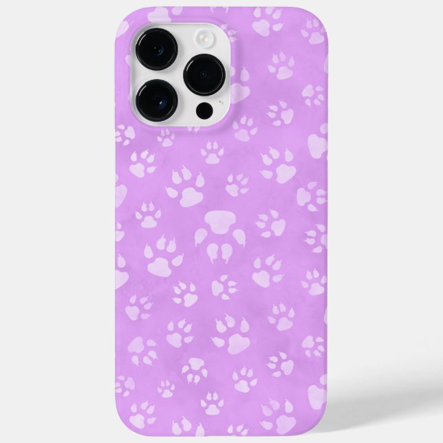 PASTEL PURPLE DOG PAWS Case-Mate iPhone CASE (Back)