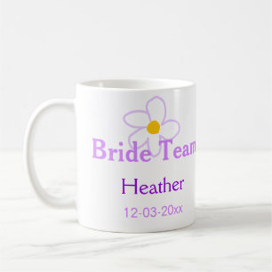 Pastel purple flower bridesmaid bride team boho mo coffee mug