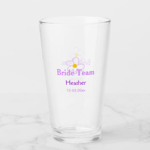 Pastel purple flower bridesmaid bride team boho mo glass