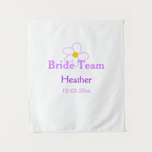 Pastel purple flower bridesmaid bride team boho mo tapestry