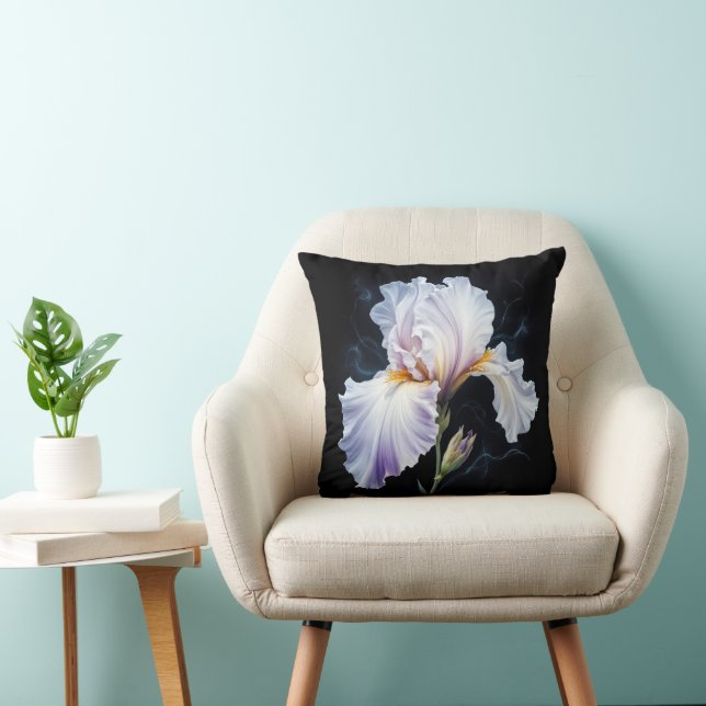 Pastel Purple Iris Blossom Cushion (Chair)