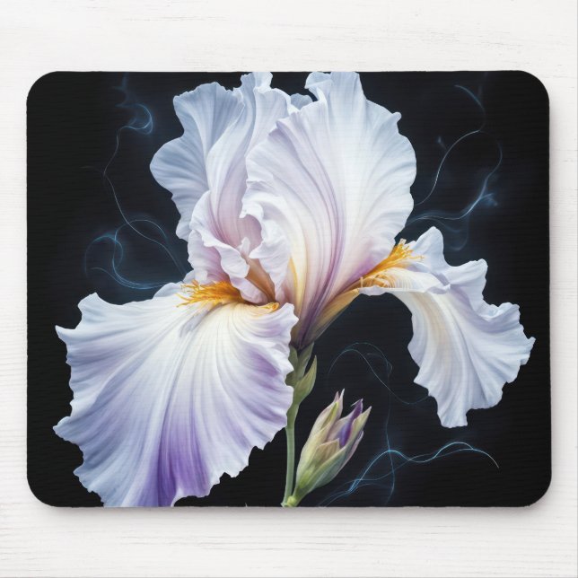 Pastel Purple Iris Blossom Mouse Pad (Front)