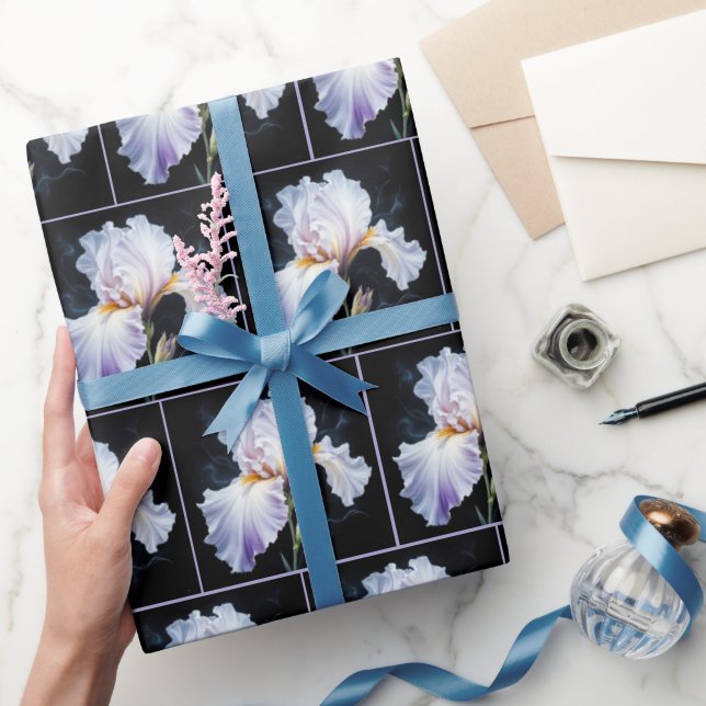 Pastel Purple Iris Blossom Wrapping Paper (Gifting)