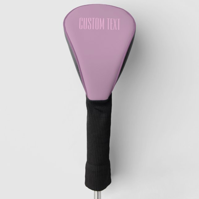 Pastel Purple & Light Pink | Modern Editable Text Golf Head Cover (Front)