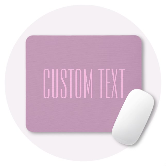 Pastel Purple & Light Pink | Modern Editable Text Mouse Pad (Creator Uploaded)