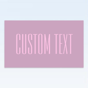 Pastel Purple & Light Pink   Modern Editable Text Rectangular Sticker