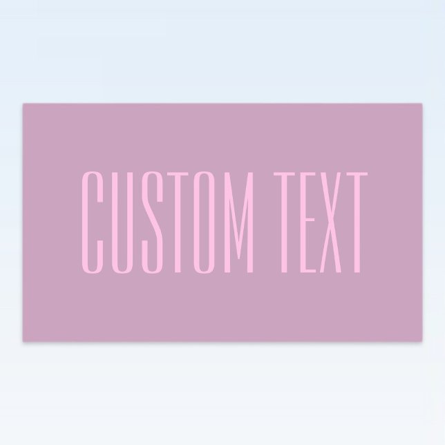 Pastel Purple & Light Pink | Modern Editable Text Rectangular Sticker (Creator Uploaded)